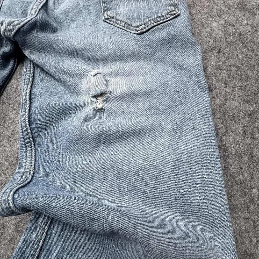Levi's 514 Jeans Mens 32x30 Blue Ripped Distressed Straight Leg Denim Pants
